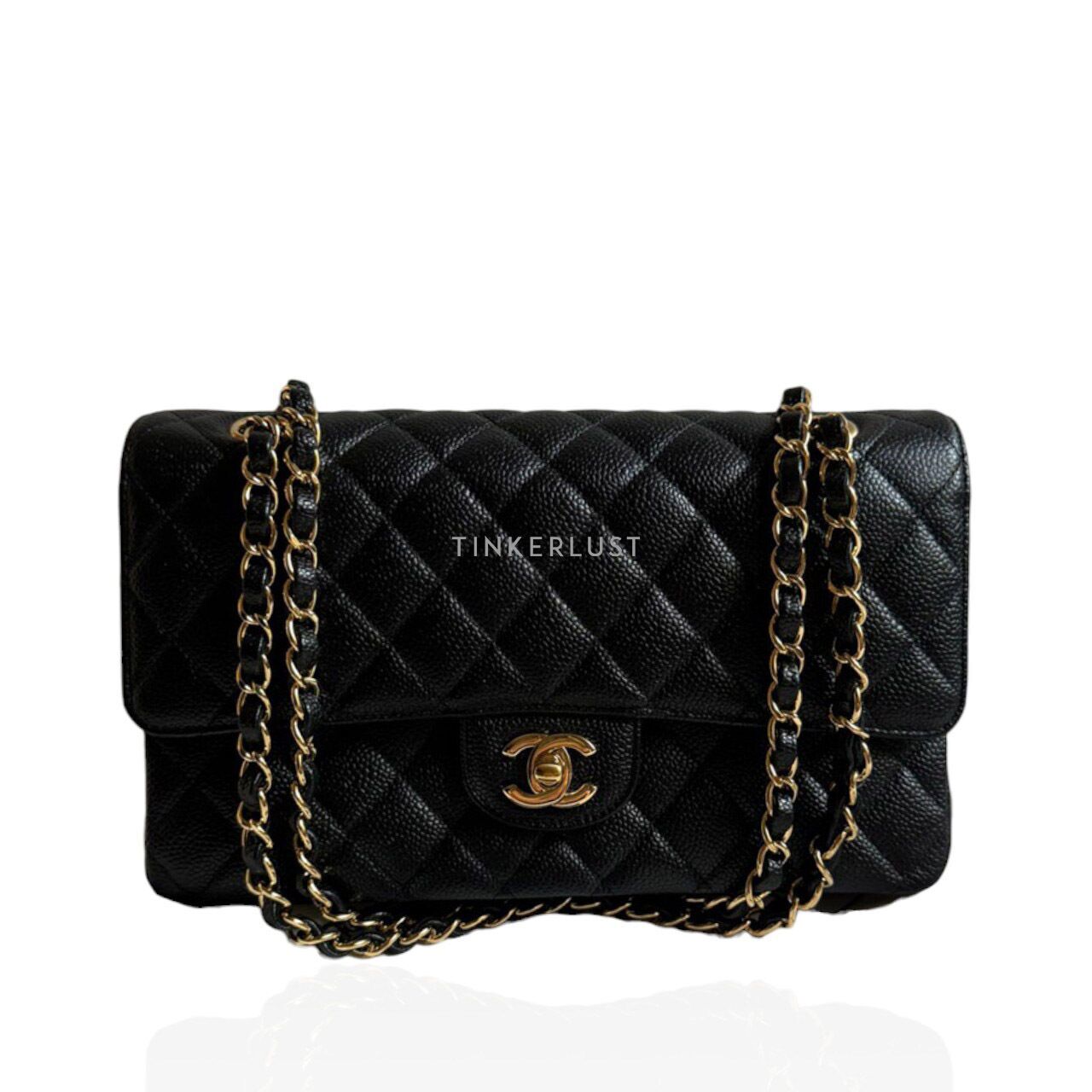 tas shoulder bag Chanel Classic Medium Black 23 GHW Shoulder Bag Tinkerlust